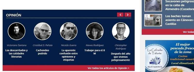 La sección de Opinión pasa a tener relevancia en el bloque central de la portada, uno de los cambios/TA.